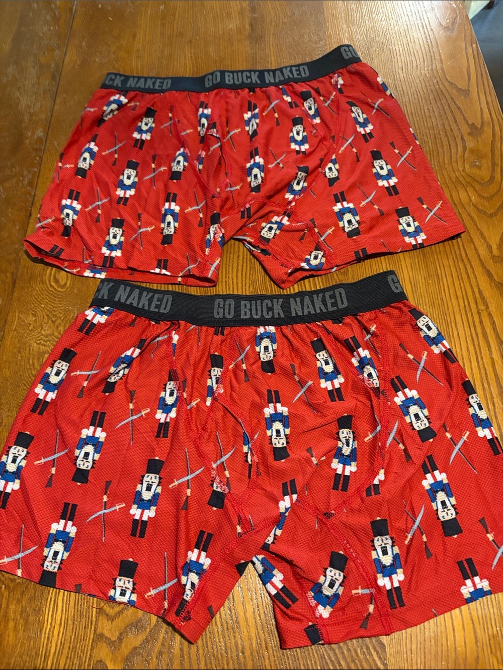Go Buck Naked Men’s LRG Christmas Red Nutcracker Boxer briefs Shorts Duluth